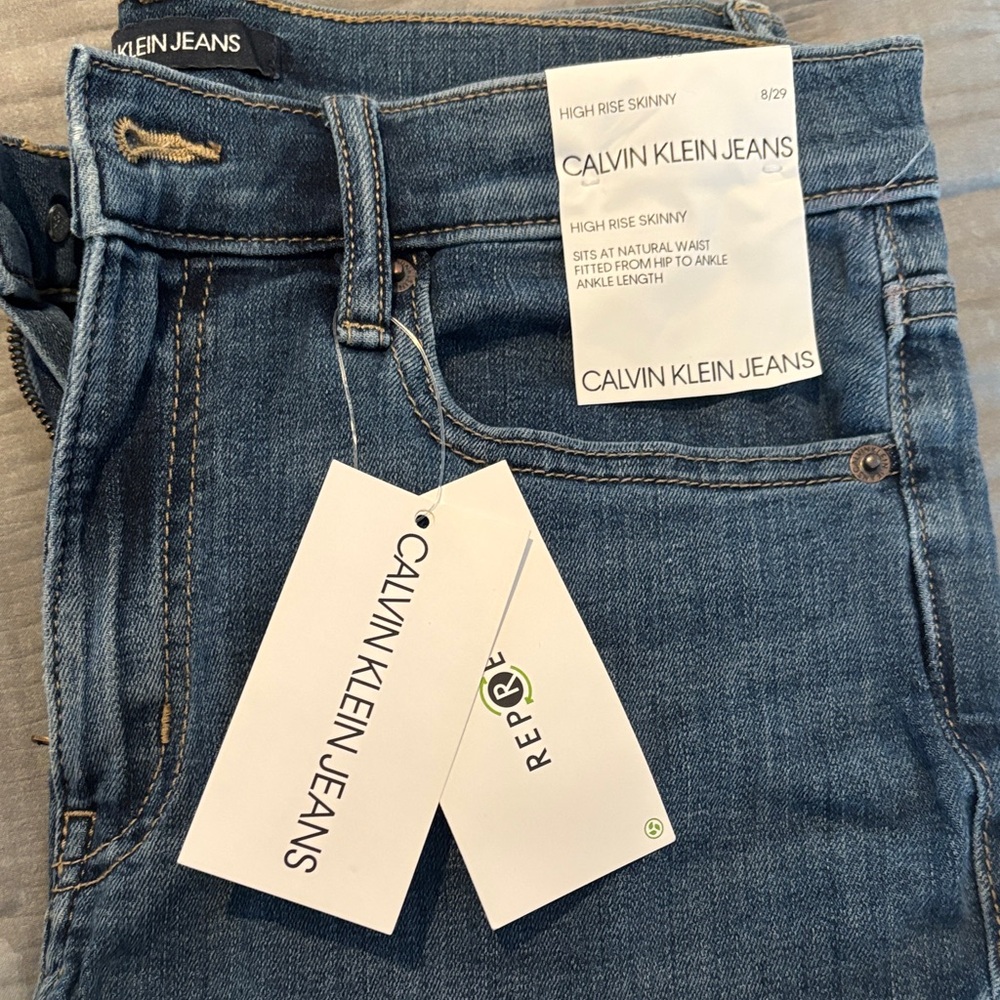 Calvin Klein High Rise Jeans - Denim Blue NWT